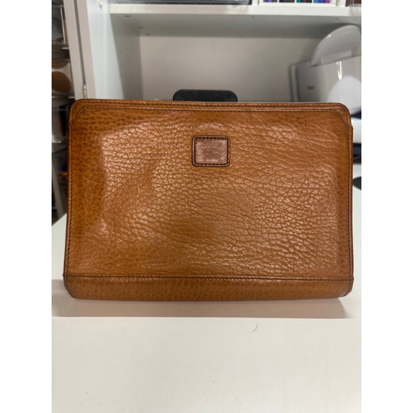 Unisex Burberrys Brown Leather Clutch/Pouch One Size - Picture 2 of 10